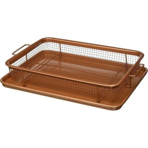 Crisper Tray microwave grill pan Square grill oil filter food strainer cooling rack immersion basket BBQ tools