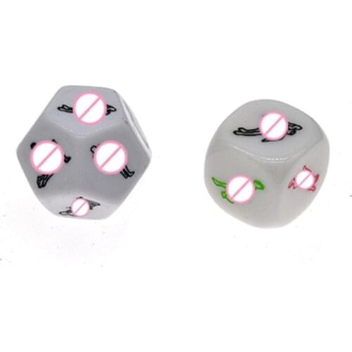 2 PCS Funny Sex Dice Sexy Romance Love Humour Gambling Adult Games Erotic Craps Pipe For Couples