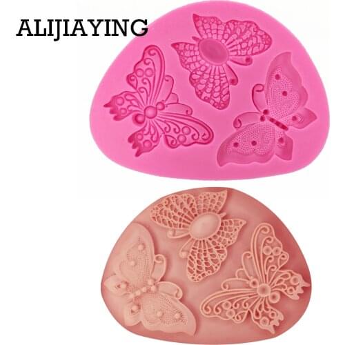 M1234 DIY Butterfly Shaped Fondant Cake Mold Silicone Mold Soap Mould Bakeware Baking Cooking Tools Sugar