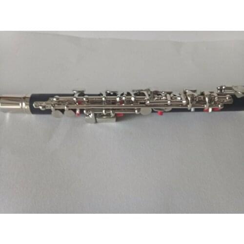 Piccolo Ottavino Half-size Flute Cupronickel Silver Plated C Key Tone with Polish Cloth Cleaning Stick Box Case