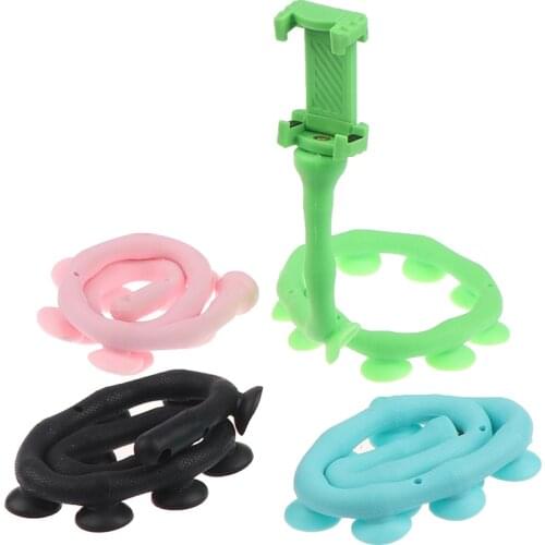 New Cute Caterpillar Lazy Bracket Mobile Phone Holder Worm Flexible Phone Suction Cup Stand For Home Wall Desktop Bicycle