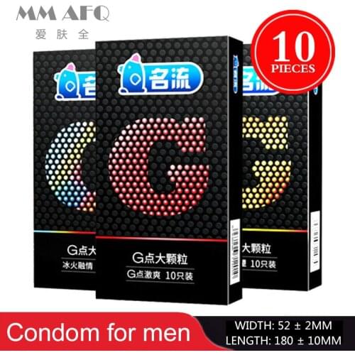 MingLiu 10 Pieces Top Quality G spot Condom Delay Ejaculation Male Big Particle G-point Penis Sleeve Sex Toys Safe contraception