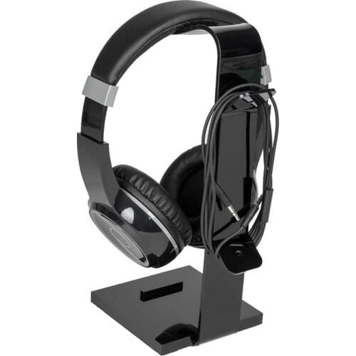 Fashionable Headphone Stand Practical Earphone Holder Headset Show Shelf Acrylic Bracket Support Device With Cable organizer