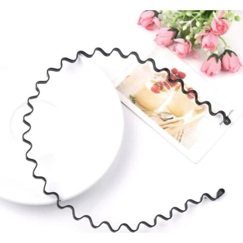 Fashion Wavy Hair Hoop Unisex Simple Black Hair Head Hoop Men Women Sport Face Washing Hairbands Solid Color Hair Accessories