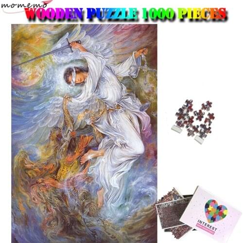 MOMEMO Bring To Trial 1000 Pieces Jigsaw Puzzle Wooden Art Adults Puzzle Relax Brain 1000 Pieces Iq Puzzle Games for Kids Adults