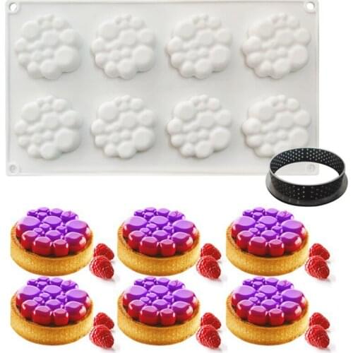 3D Moluld Kit Mini TarteSS Twist Kit TarteSS Ring Silikomar100% Platinum Silicone Molds For Tart Mousse/Silicone Cake Mold