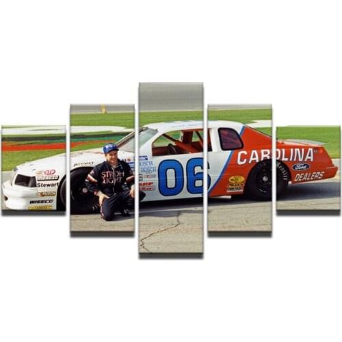 Wall Framework Art Modern Pictures Home Decoration Living Room Canvas 5 Panel Car Racing Print Modular Cuadros Painting Poster