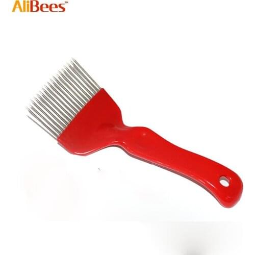 Beekeeping Tools 18 Pin Bee honey Forks Straight Needles Uncapping Forks handle Honey Sparse Rake Stainless Steel Shovel