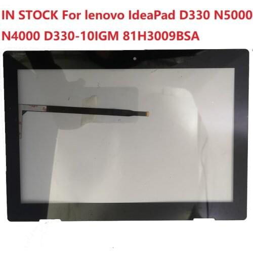 10.1" For lenovo IdeaPad D330 N5000 N4000 D330-10IGM 81H3009BSA Touch Screen Glass Panel