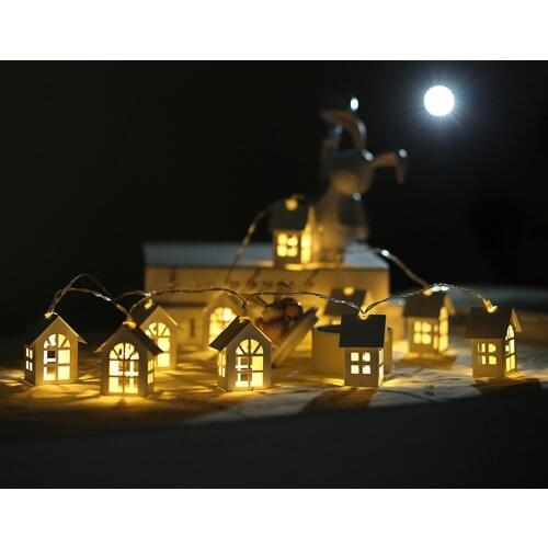 2M 10 LED Christmas Tree House Style Fairy Light Led String Wedding Natal Garland New Year Christmas Decorations For Home