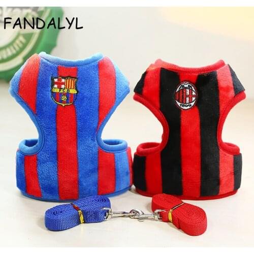 Dog Leash and Harness Set for Teddy Small Dog Leash Chest Strap Poodle Print Dog Walking Leash Pet Supplies Harness Dog