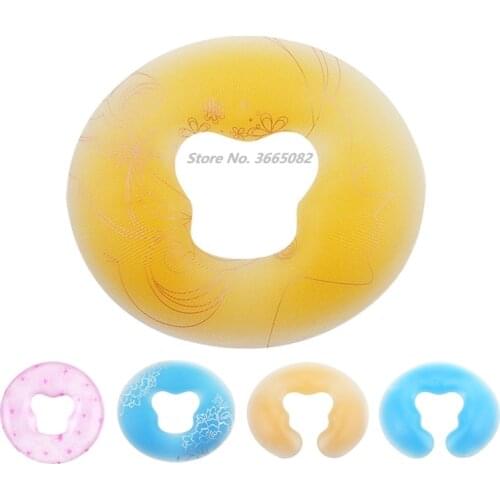 U Shape Big Size Silicon Spa Pad for Body Massage Health Care Beauty Bed Comfortable Large Silica Gel Pillow with Face Rest Hole