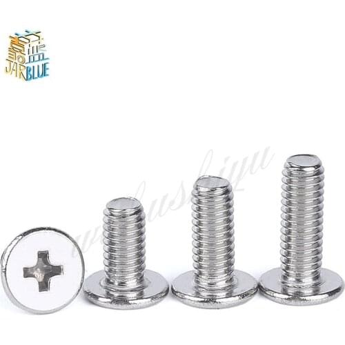 50pcs M2 M2.5 M3 M4 Small flat head Laptop Screws Mobile notebook cruciform slot cross recessed screw