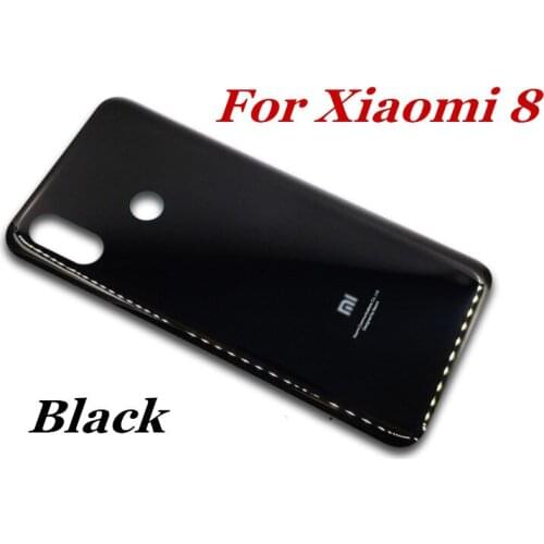 10Pcs Original For Xiaomi mi 8 mi8 Back Glass Battery Cover Rear Door Housing Case Cover mi 8 Panel For xiaomi mi 8 With Logo