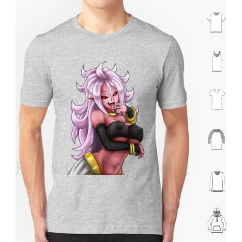 Majin 21 T Shirt Diy Big Size Cotton Hentai Sexy Ecchi Anime Manga Pinup Oppai Lewd Waifu Doujin Doujinshi Womens Girls