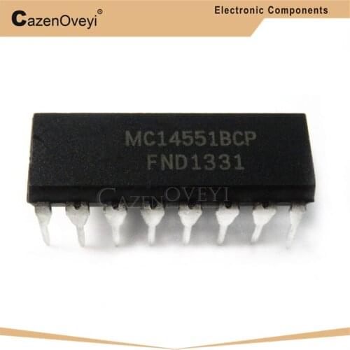 10pcs/lot MC14551BCP MC14551 DIP-16 In Stock