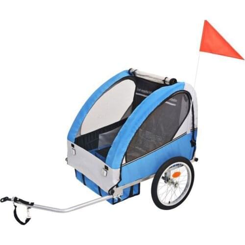 Compact Folding Cargo Bike Trailer with 2 Wheels, 12 Inch Air Wheel Shopping Trolley Luggage Cart