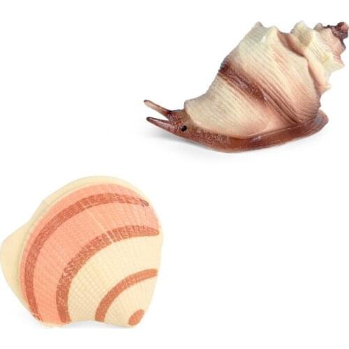 2 pcs/set Simulation Conch Figure Collectible Toys Sea Animal Action Figures Kids Animal Cognitive Toys