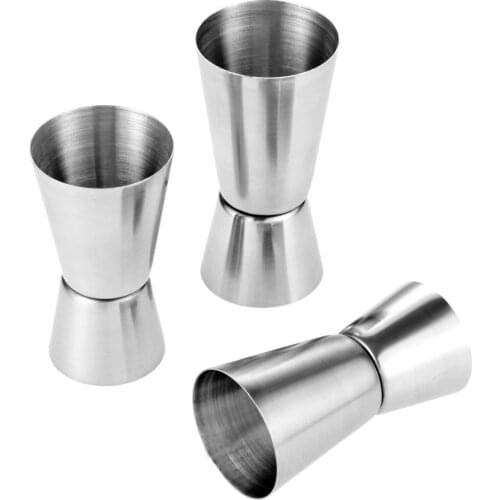 30pcs/lot Stainless steel round head measuring cup, red wine cocktail, ounces cup, bar milk tea, mixing cup