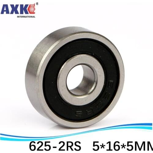 50pcs free shipping double Rubber sealing cover deep groove ball bearing 625-2RS 5*16*5 mm 625 RS / 625RS