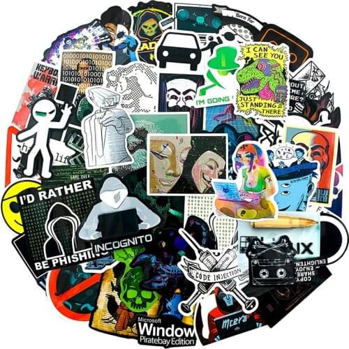 50Pcs Programming Computer Graffiti Java Hacker Sticker For Laptop Suitcase Scooter Scrapbooking Pvc Waterproof Graffiti Sticker