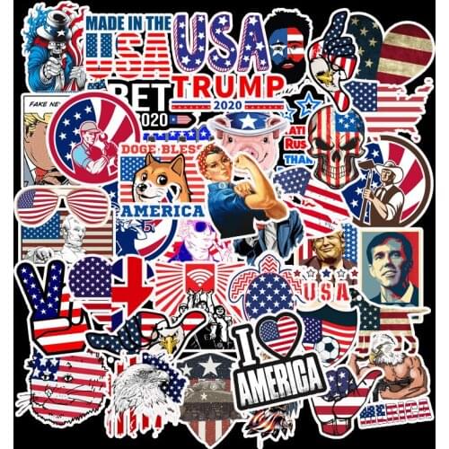50PCS President of the United States Trump USA Stickers Room Decoration For Living Room Laptop Luggage Wall Sticker Wall Decor