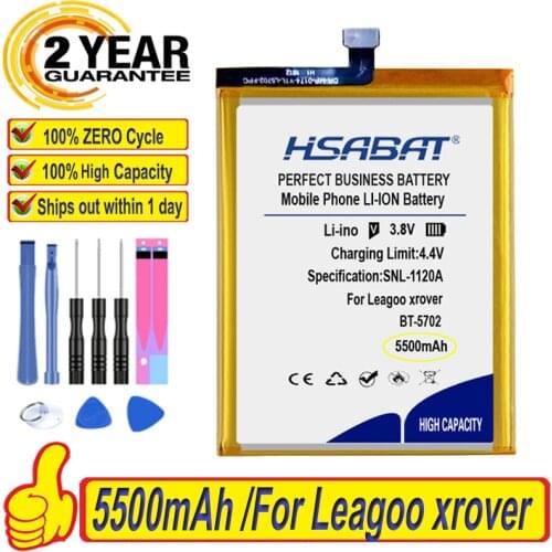 Top Brand 100% New 5500mAh BT-5702 Battery for LEAGOO Leagoo xrover Batteries + free tools