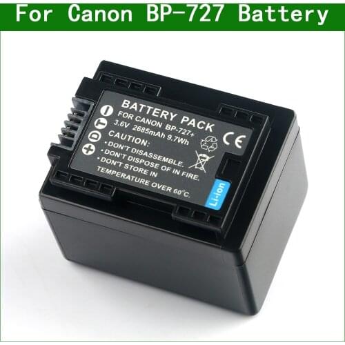 BP-727 BP727 BP 727 Digital Camera Battery For Canon BP-709 BP-718 HF R32 R42 R52 R62 R72 R82 R700 R800 M51 M52 R36 R37 R38