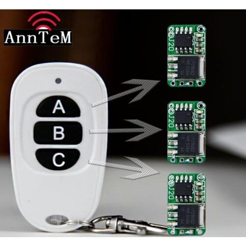 ANNTEM Relay dc power remote control switch wireless switch module single way power switch silent switch Slim and super small