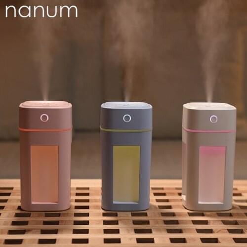 Car air freshener Fluorescence Humidifier USB Mini Ultrasonic Essential Oil Diffuser LED Air Purifier Mist Maker
