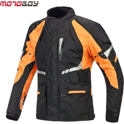 Free shipping 1pcs Motocross Waterproof Windproof Warm Oxford Textile Reflective Armoured Motorcycle Jacket With 5pcs pads