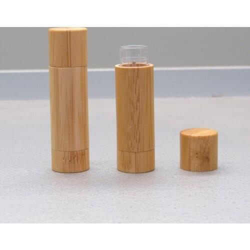 Free shipping 20pcs/lot 5ml Bamboo Lipstick Tube For Cosmetic Packaging Lip Balm Tubes