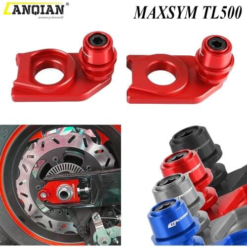 Motorcycle Chain Adjustment Block Swingarm Spools Rear Wheel Sliders Axle Stand Hook Set For SYM MAXSYM TL 500 TL500 2020-2021