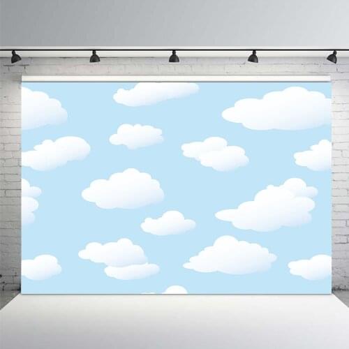 MEHOFOTO Photography Backdrop cartoon blue sky white cloud newborn baby background props photocall photobooth Photo studio