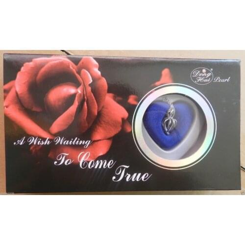 DIY gift Love Wish Pearl (In Oyster )Drop Pendant Necklace with rose box 4pc