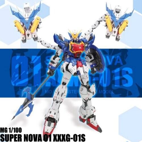 SUPER NOVA MG 1/100 Blue Double head dragon 01 XXXG-01SS Assembled model Anime Action Figure Birthday Christmas gift