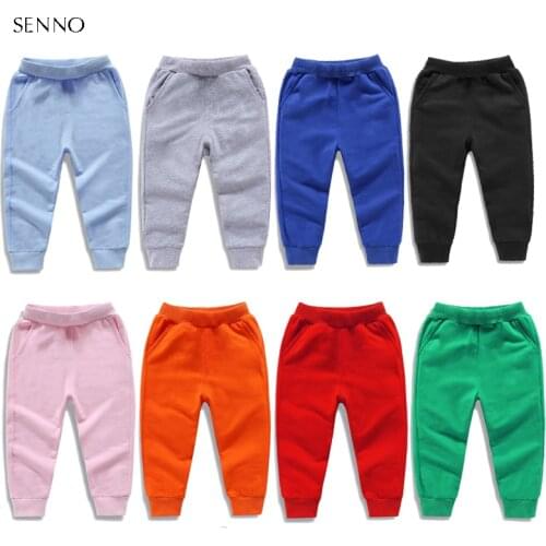 Boys Cotton Pants For 2-10 Years Solid Boys Girls Casual Sport Pants Jogging Leggings Baby Kids Children Trousers Clothing