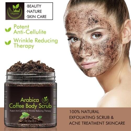 Coffee Body Scrub Exfoliating Whitening Moisturizing Anti Cellulite Wrinkle Reducing MH88