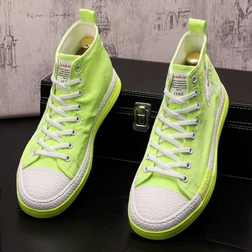 Luxury Brand Summer High Tops Mens Air Cloth Embroidery Shoes Breathable Causal Flats Platform Ins Sneakers Zapatos Hombre