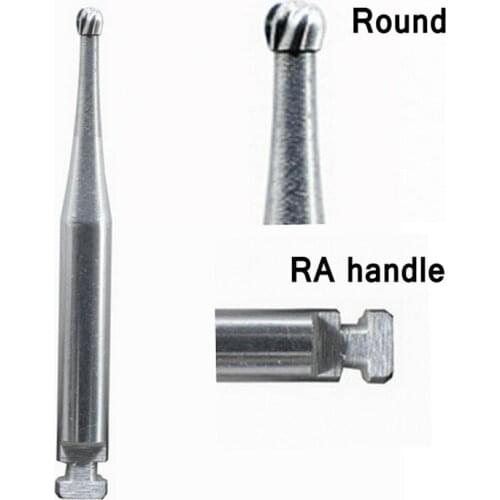 5pcs Dental RA round bur dental Lab Tungsten Steel Carbide Burs RA bur for Low Speed Contra Angle Handpiece