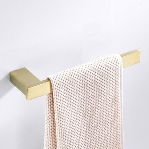 Brass Bathroom Towel Rings Wall Mounted Towel Holder Towel Rack Brushed Gold Towel Rail Construction Bathroom Accessories