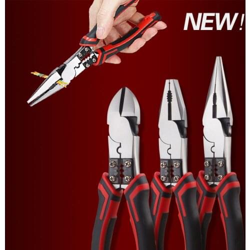 Multifunctional Combination Pliers Wire Stripper Wire Cutter Crimper Wire Cutter Winding Stripper Pliers Hand Tool Pliers Cutter
