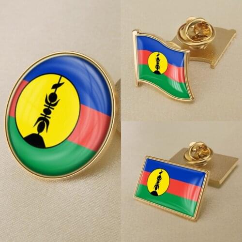 New Caledonia FLNKS of France Flag Brooch Badges Lapel Pins