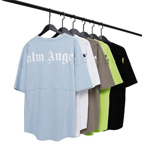 2022 spring and summer new Palm Angels Palm Angel fashion stitching short-sleeved T-shirt for men and women couples T Shirt