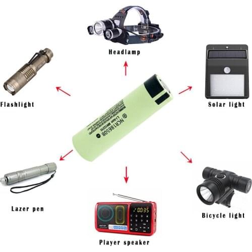 18650 18pcs NCR18650B 3.7V 3400mAh Rechargeable Lithium Battery Suitable for Laser Pointer Flashlight Torch And Other Products