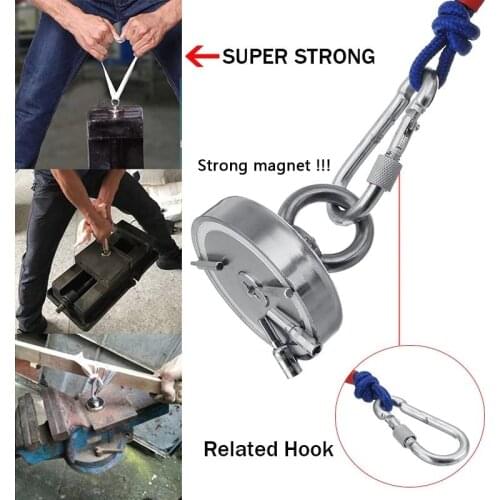 Durable Fishing Magnet Fishing Supplies Strong Magnetic Deep Sea Fishing Searcher Round Powerful Fishing Magnet Salvage