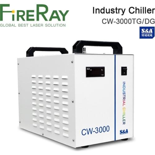 Fireray S&A CW3000 Industrial Water Chiller for CO2 Laser Engraving Cutting Machine Cooling 60W 80W Laser Tube DG110V AG220V