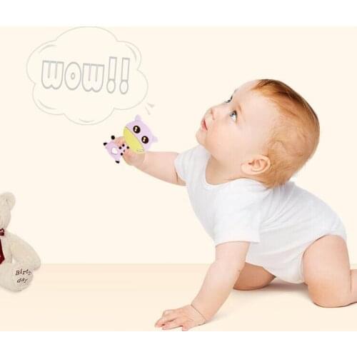 15Pcs/lot Baby Silicone Cute Cartoon Deer Multi-color Molars Cartoon Hand-toothed Teether Soothing Infant Kids Care