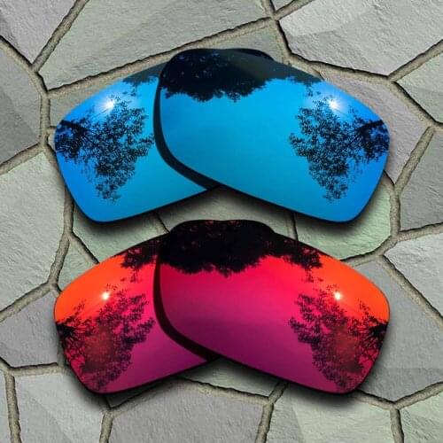 Sky Blue&Violet Red Sunglasses Polarized Replacement Lenses for Oakley Crankcase