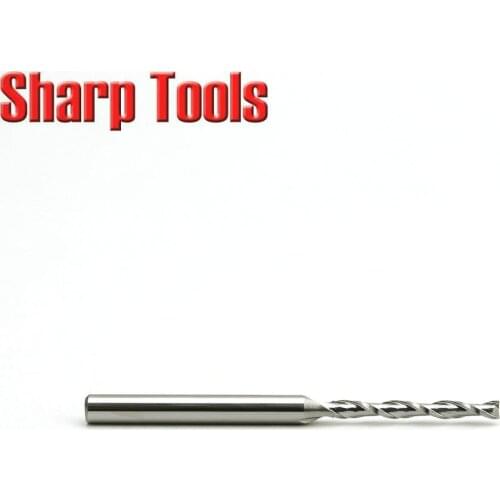 10pcs/Lot 3.175*2.0*22MM Two Flutes Spiral Engraving Cutters, Drill Bits, Carbide Tool Bits for Carving Wood CNC Router Machine